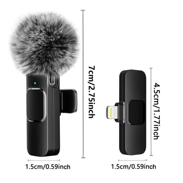 Wireless Lavalier Microphone Audio Video Recording Mini Mic - Image 6