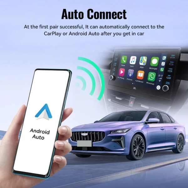 NEW Wireless CarPlay Android Auto Wireless Adapter Smart Mini Box Plug - Image 2