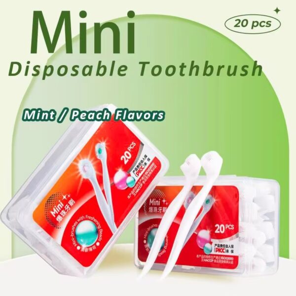 20PCS Disposable Adult Cleaning Toothbrush Portable Travel Toothbrush