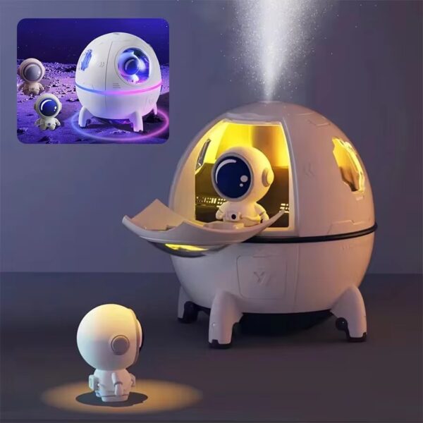 Air Humidifier Portable Astronaut Humidifier 220ml With 7 Colors Night Light