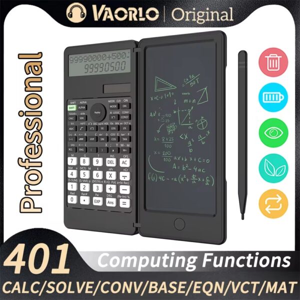 Computing Functions Solar Scientific Calculator With 6 Inch Writing Tablet