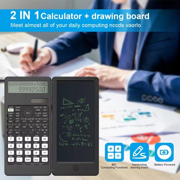 Computing Functions Solar Scientific Calculator With 6 Inch Writing Tablet - Image 2