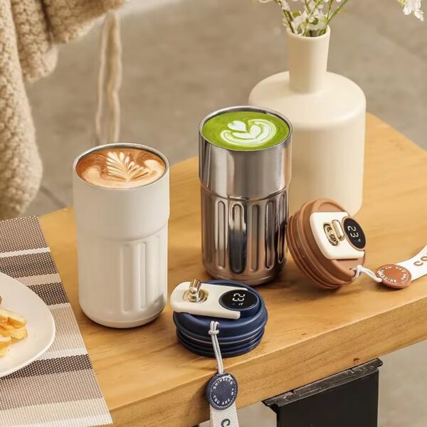 450ml Thermos Bottle Smart Display Temperature Office Coffee Cup - Image 4