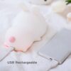 Touch Sensor RGB LED Rabbit Night Light 16 Colors USB Rechargeable Silicone Bunny Lamp - Image 5