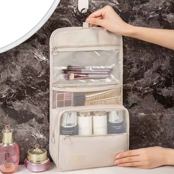 Travel Makeup Bag Waterproof Toiletries Organizer High Quality Women Neceser Bathroom Hook Wash Pouch Hook Makeup Storage Bag - Image 4