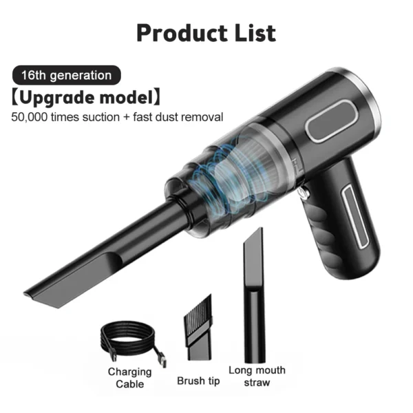 29000Pa Wireless Car Vacuum Cleaner Cordless Handheld Wet Dry Vacuum Cleaner Air Duster - Image 5